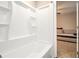 Bathroom showcases a modern tub and shower combination at 170 Charlotte Blvd, Stockbridge, GA 30281