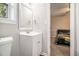 Bathroom showcases a modern sink and updated lighting at 170 Charlotte Blvd, Stockbridge, GA 30281
