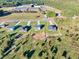 Aerial view of new homes in a developing neighborhood, showing lot sizes and proximity at 3563 New Hope Rd, Dacula, GA 30019