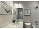 Well-lit bathroom with modern fixtures and a clean, minimalist design at 61 Colonial Terrace, Villa Rica, GA 30180