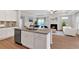 Spacious island in kitchen, with granite countertops at 61 Colonial Terrace, Villa Rica, GA 30180
