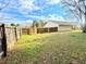 Fenced backyard with a well-kept lawn and plenty of space for gardening or entertaining at 125 Whistle Way, Locust Grove, GA 30248