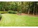 Expansive backyard with lush lawn and mature trees creating a serene outdoor space at 3045 Camp Branch Rd, Buford, GA 30519