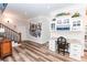 Inviting entryway featuring staircase and adjacent home office space at 3045 Camp Branch Rd, Buford, GA 30519