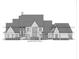 Detailed front elevation sketch shows a home with intricate stonework, arched windows, and multi-level roofing at 5170 Howard Road A, Cumming, GA 30040