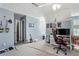 Bedroom with vaulted ceiling, overhead lighting, and neutral paint at 935 Sunset Ridge Ln, Lawrenceville, GA 30045