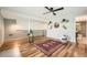 Finished basement space features wood-look floors and updated decor at 5890 Kayron Dr, Atlanta, GA 30328