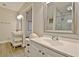 En suite bathroom features a shower and sink with access to the finished basement at 1453 Midview Dr, Decatur, GA 30032