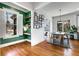 Well-lit dining room with modern decor, adjacent to a bright, windowed office space at 1828 Almeta Ne Ave, Atlanta, GA 30307