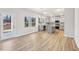 Modern kitchen featuring stainless steel appliances, center island, and granite countertops at 3603 Squires Park Ln, Loganville, GA 30052
