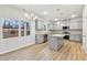 Modern kitchen featuring an island and stainless steel appliances at 3603 Squires Park Ln, Loganville, GA 30052