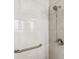 Shower with adjustable shower head and safety bar at 2081 Beecher Sw Rd, Atlanta, GA 30311