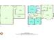 Detailed floor plan showcasing the layout, including bedrooms, bathrooms, kitchen, dining, and living rooms with dimensions at 150 Hartwood Dr, Woodstock, GA 30189