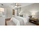 Bedroom features a ceiling fan and neutral decor, creating a calm atmosphere at 2344 Sagamore Hills Dr, Decatur, GA 30033