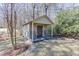 Exterior view of backyard shed, offering extra storage or workspace at 2222 Ivy Crest Dr, Buford, GA 30519