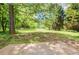 Large private backyard surrounded by mature trees at 4110 Ridgebrook Bnd, Cumming, GA 30028