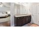 Spacious bathroom featuring double sinks and granite countertops at 981 Sonoma Dr, Lawrenceville, GA 30045