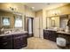 Large main bathroom offers dual vanities and a separate vanity area at 4987 Kyle Dr, Powder Springs, GA 30127