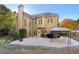 Large backyard featuring a patio, a gazebo, and mature trees at 1203 Bonshaw Trl, Marietta, GA 30064