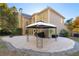 Large backyard featuring a patio, a gazebo, and mature trees at 1203 Bonshaw Trl, Marietta, GA 30064