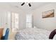 Bedroom with a double bed, modern design and an adjoining bathroom at 1203 Bonshaw Trl, Marietta, GA 30064