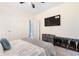 A spacious bedroom featuring a large window and a ceiling fan at 1203 Bonshaw Trl, Marietta, GA 30064