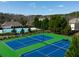 Aerial view of tennis courts and a pool surrounded by well-manicured landscaping at 218 Highgrove Way, Dallas, GA 30157