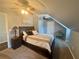 Cozy bedroom with carpet, sloped ceilings, a ceiling fan, and neutral décor at 77 Russell Rd, Lawrenceville, GA 30043