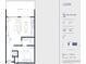 Detailed floor plan showcases the unit's layout with dimensions, including living spaces, kitchen, and bathroom at 567 Ponce De Leon Ne Ave # 312, Atlanta, GA 30308