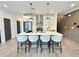 Bright kitchen island with seating and modern pendant lighting at 542 Sawnee Village Blvd # D69, Cumming, GA 30040