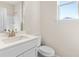 Bathroom featuring a single vanity and a shower-tub combo at 4793 Moonstone Trce, Kennesaw, GA 30144