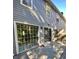 View of the back deck, with sliding glass doors and grey-stained wood at 3980 Bayside Cir, Atlanta, GA 30340