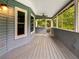 Comfortable screened-in porch with wood flooring, ceiling fan, and scenic view at 1280 Pinyon Pl, Lawrenceville, GA 30043
