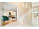 Open foyer with staircase leading to the second floor, views of living and dining areas at 2938 Summitop Ne Rd, Marietta, GA 30066