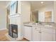 Living room features a fireplace, built-in bar area, and ample space for entertaining at 2938 Summitop Ne Rd, Marietta, GA 30066