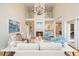 Chic living room with fireplace, open floor plan, comfortable seating, and seamless flow to other living spaces at 2938 Summitop Ne Rd, Marietta, GA 30066