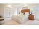 Inviting bedroom with a chevron headboard, white linens, and access to a private balcony at 2938 Summitop Ne Rd, Marietta, GA 30066