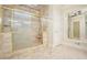 Elegant shower with glass doors, neutral tile, and ample space at 2938 Summitop Ne Rd, Marietta, GA 30066