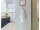Modern bathroom with vanity, granite countertops, tile flooring, and a separate shower at 142 Perimeter Walk, Atlanta, GA 30338
