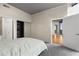 Bedroom featuring large closets and balcony access at 400 W Peachtree Nw St # 3204, Atlanta, GA 30308