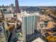 Aerial view of the city with high rise buildings and busy streets at 400 W Peachtree Nw St # 3204, Atlanta, GA 30308