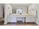 Large bathroom with a double sink vanity, a large mirror, and storage drawers at 3435 Kingsboro Ne Rd # 1701, Atlanta, GA 30326