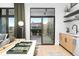 Balcony view through sliding glass doors offering an extension of living space at 567 Ponce De Leon Ne Ave # 317, Atlanta, GA 30308