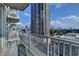 Condo balcony view featuring city views, modern railings, and multiple high rise buildings at 361 17Th Nw St # 1021, Atlanta, GA 30363