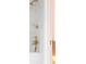 Shower featuring gold fixtures and marble tiling at 3051 Habersham Nw Rd, Atlanta, GA 30305