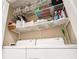 Well-organized laundry area with white wire shelving above the appliances at 3655 Habersham Ne Rd # 226-A, Atlanta, GA 30305