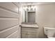Bathroom featuring granite countertop and vanity cabinet at 121 Sunflower Cir, Cartersville, GA 30121