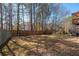 The backyard has a fence, tall trees, and a beautiful lawn at 475 Cascade Rise Sw Ct, Atlanta, GA 30331