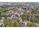 Aerial view pinpoints a house in a tree-filled neighborhood near urban development at 1815 Monroe Ne Dr, Atlanta, GA 30324