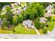 Lovely aerial view showcasing a well-manicured lawn and beautiful landscaping around a charming home at 2003 Hubbard Ct, Villa Rica, GA 30180